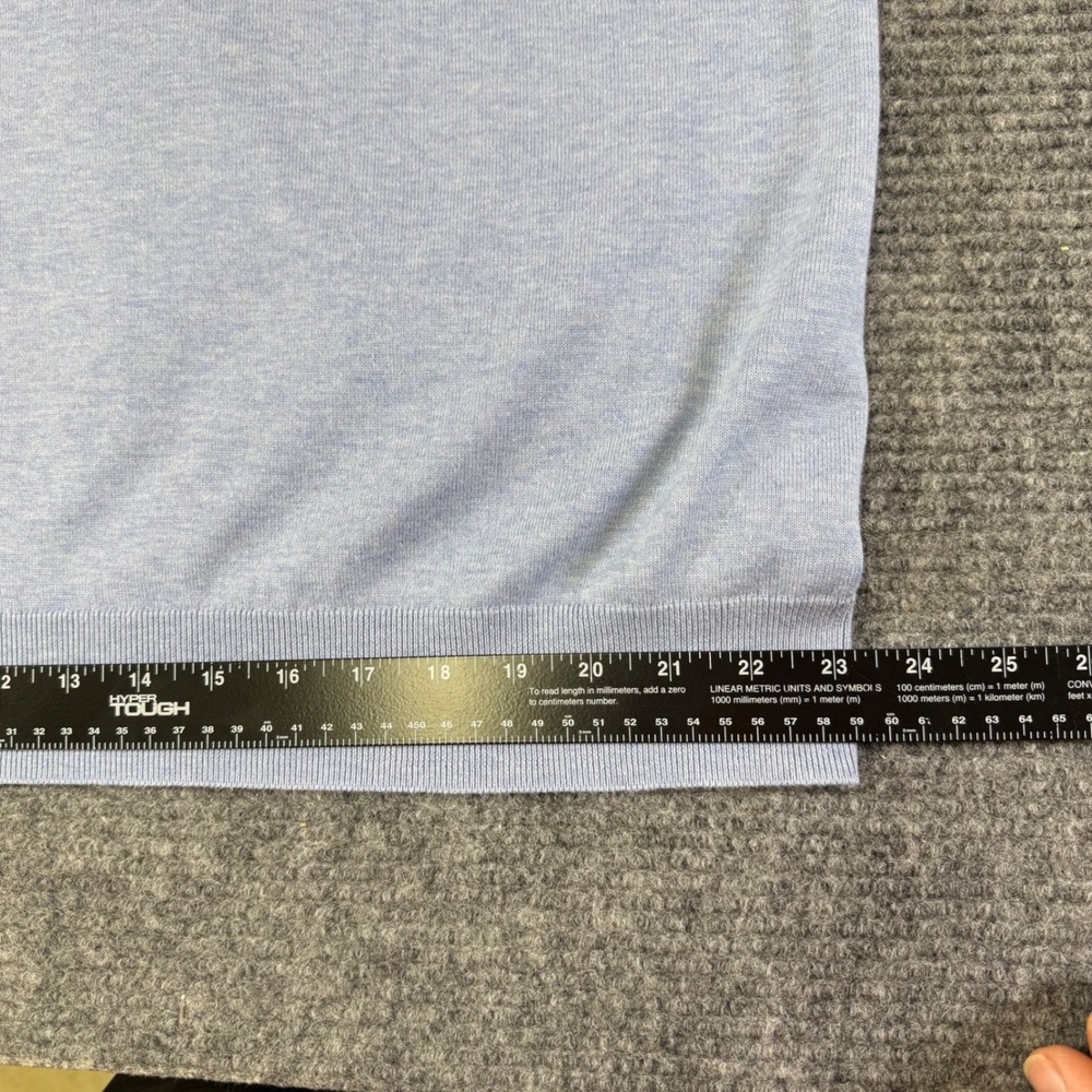 Brooks Brothers Mens Light Blue Qtr Zip Sweater Pullover Knit Mock Neck Size 2XL - Picture 8 of 16